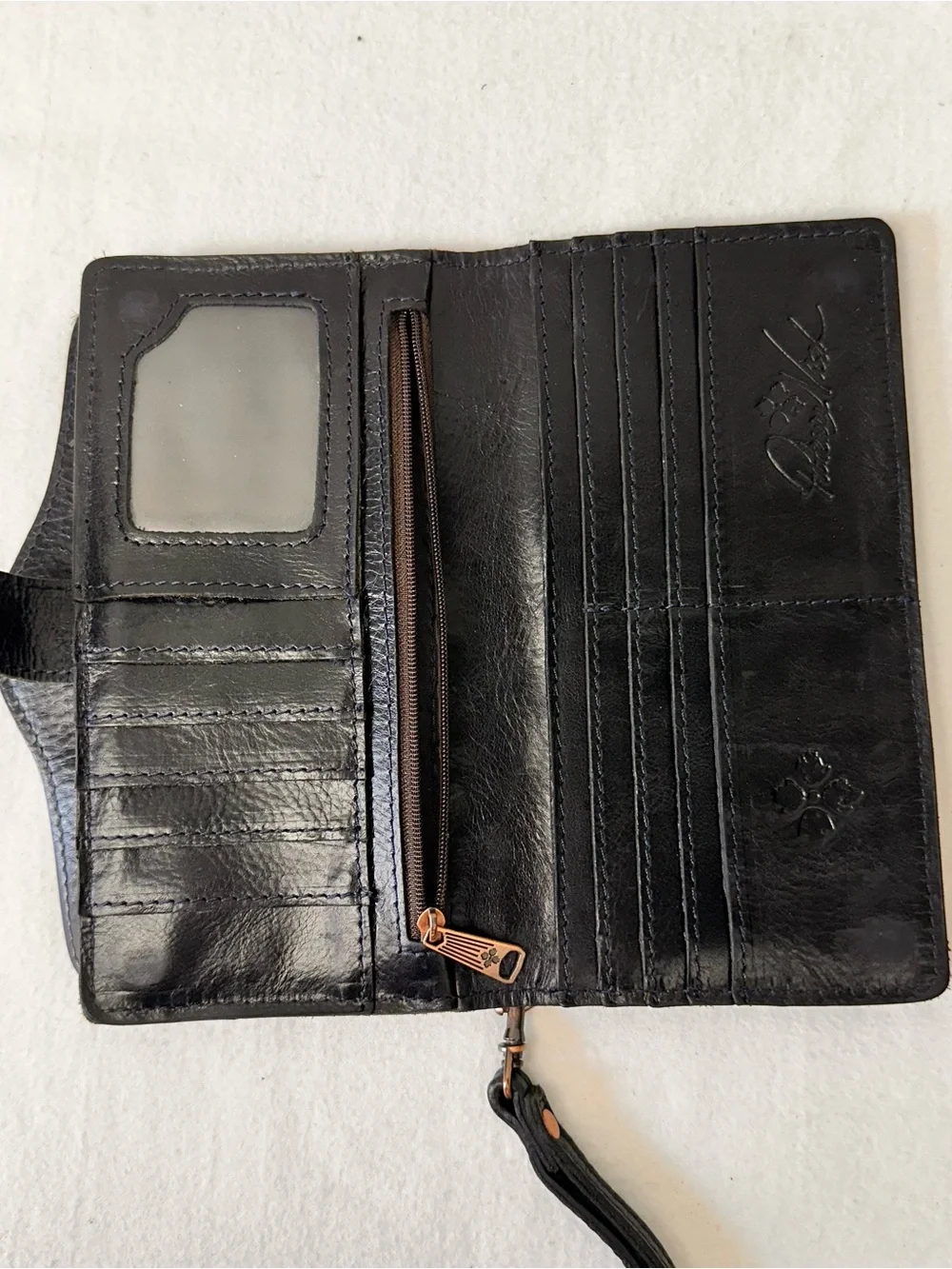 Patricia Nash Valentia Floral Brocade Multi Color Leather Wristlet Wallet